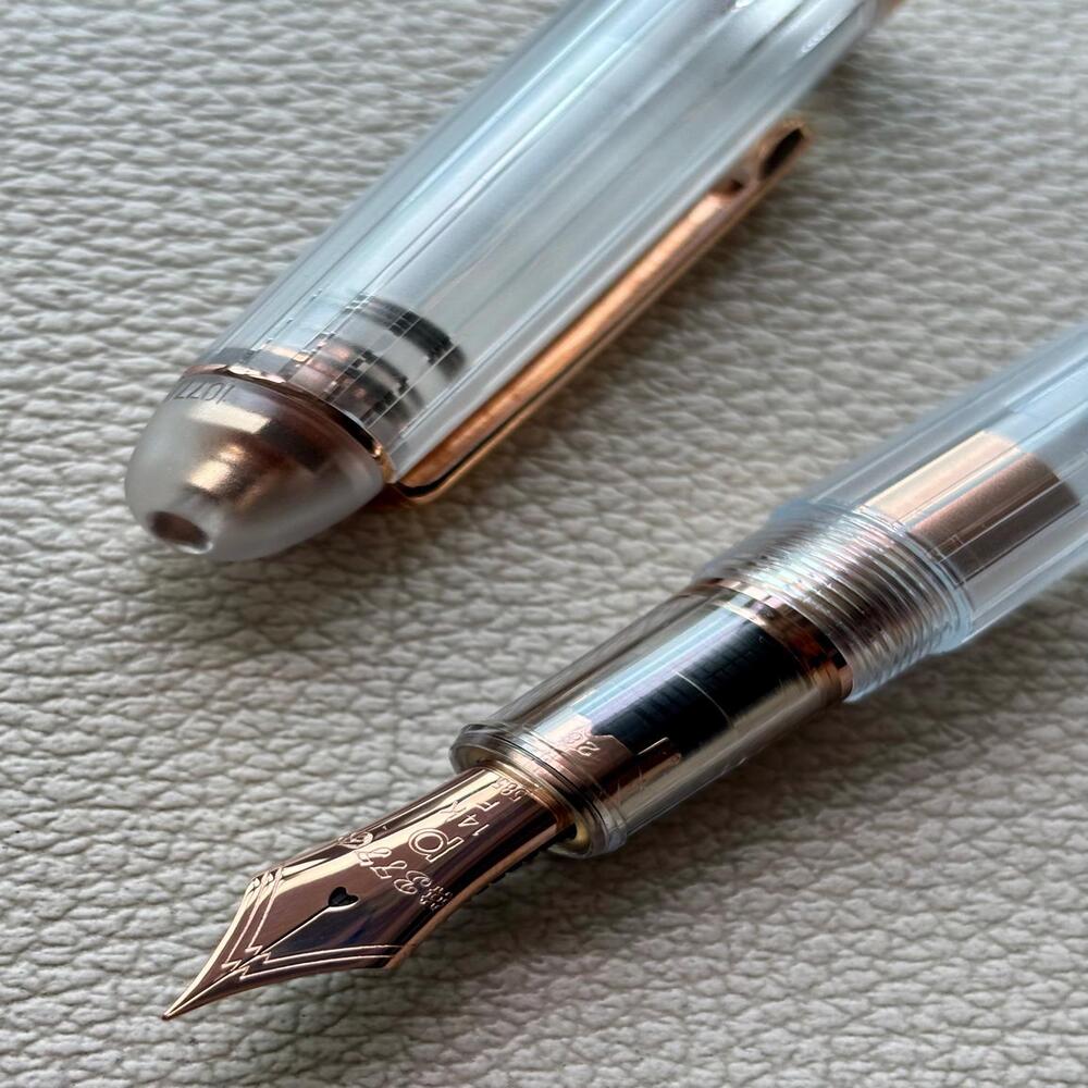 Platinum 3776 Nice Demonstrator Fountain Pen 14k Rose Gold nib