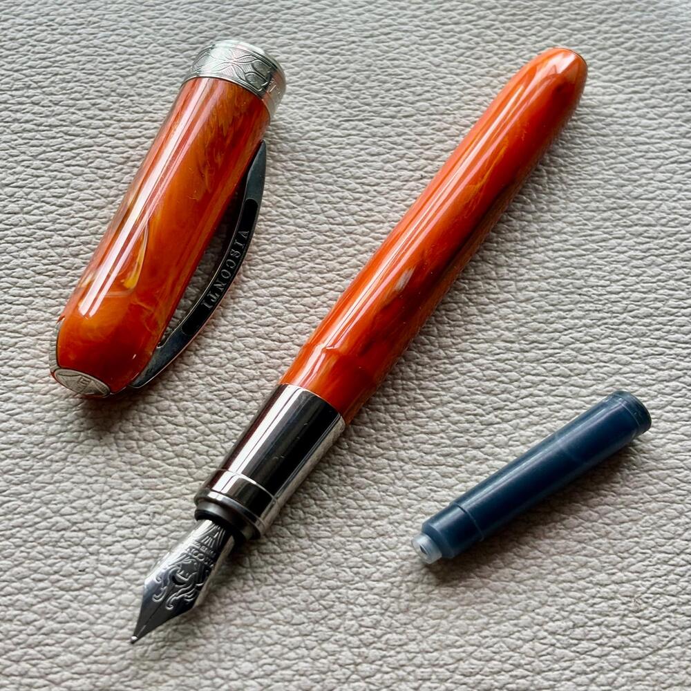 Visconti Orange Rembrandt Fountain Pen Discontinue and Rare