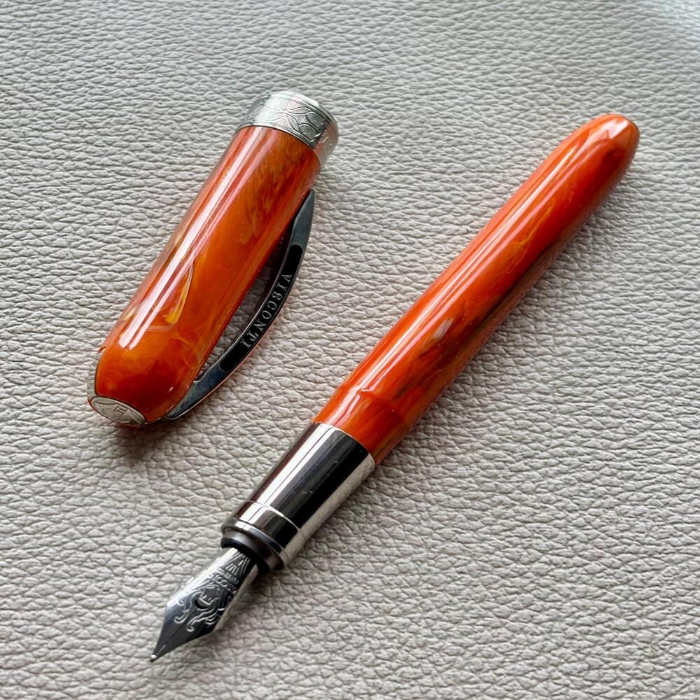 Visconti Orange Rembrandt Fountain Pen Discontinue and Rare