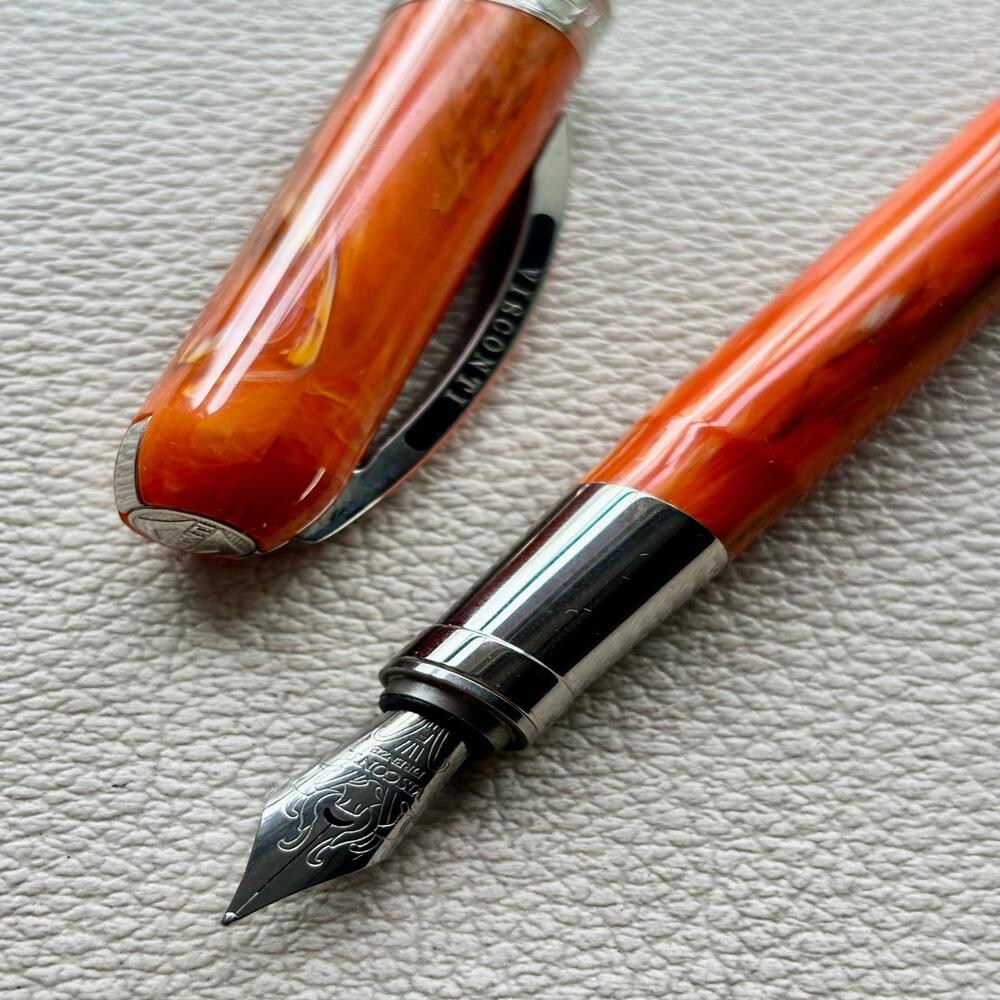 Visconti Orange Rembrandt Fountain Pen Discontinue and Rare