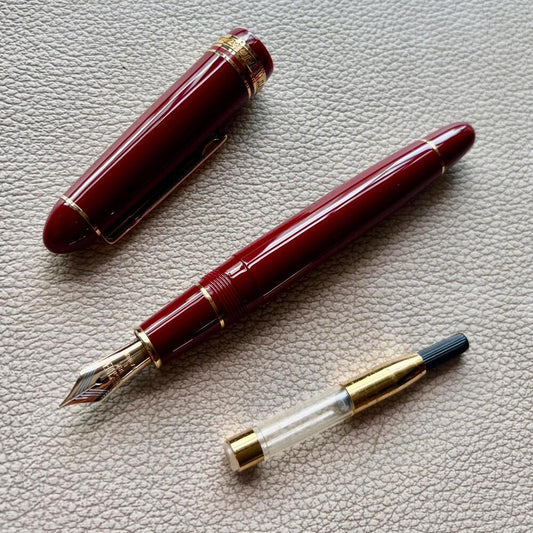 Platinum President Maroon Gold Plated Fountain Pen 18k Gold nib Discontinued