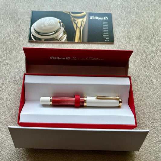 Pelikan M600 Red White Fountain Pen Special Edition