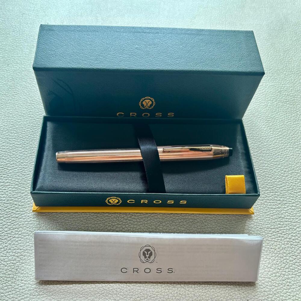Cross Century 2 Rose Gold Rollerball Pen 14k Gold Discontinued.