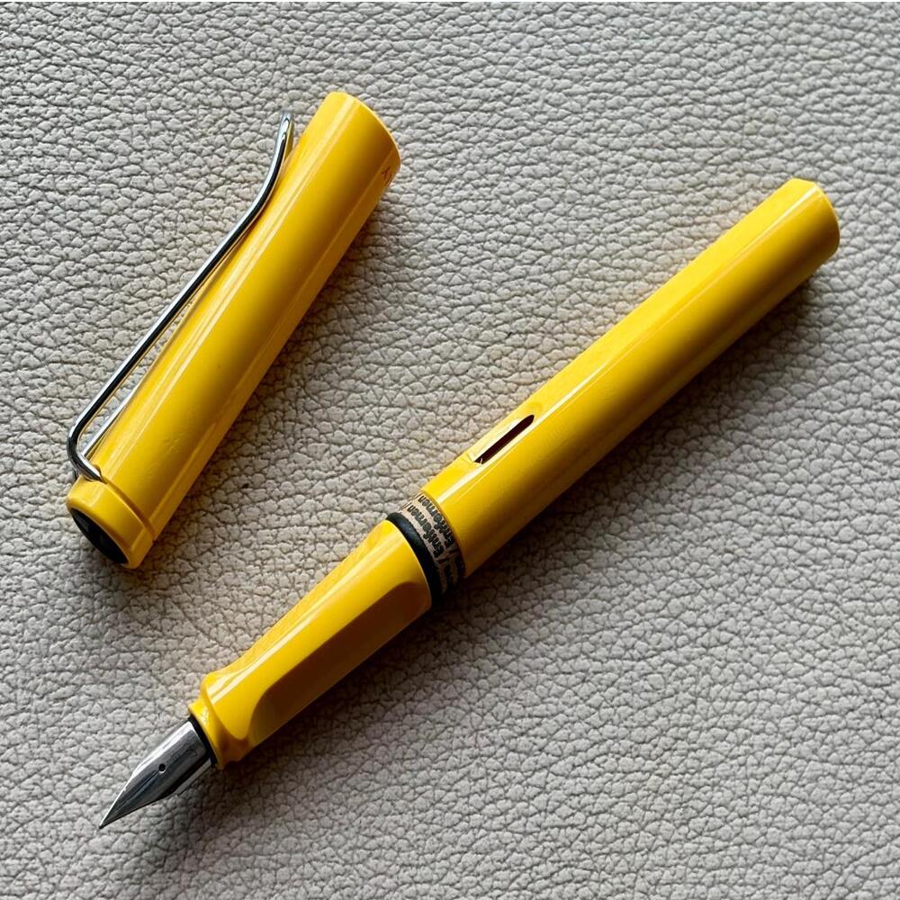 Sally Lamy Yellow Silver Clip Safari Fountain Pen Limited Edition