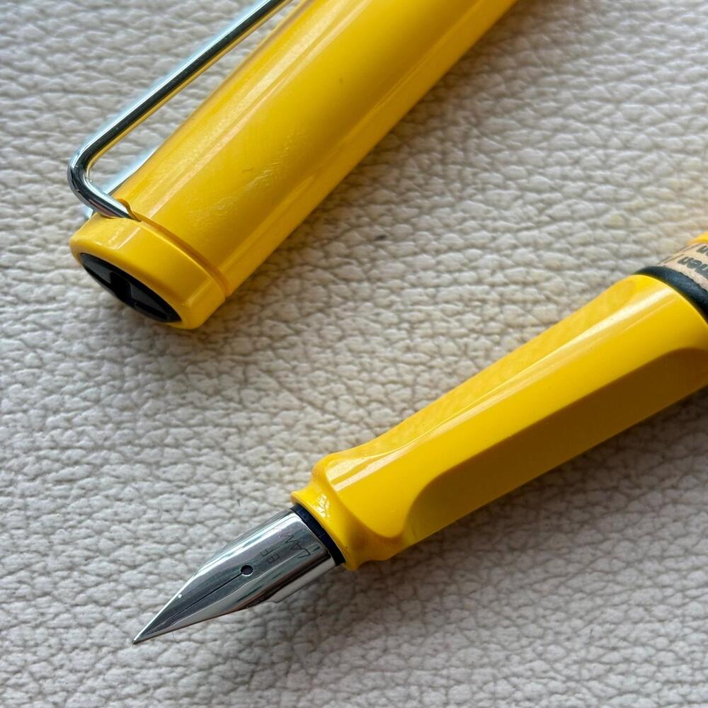 Sally Lamy Yellow Silver Clip Safari Fountain Pen Limited Edition