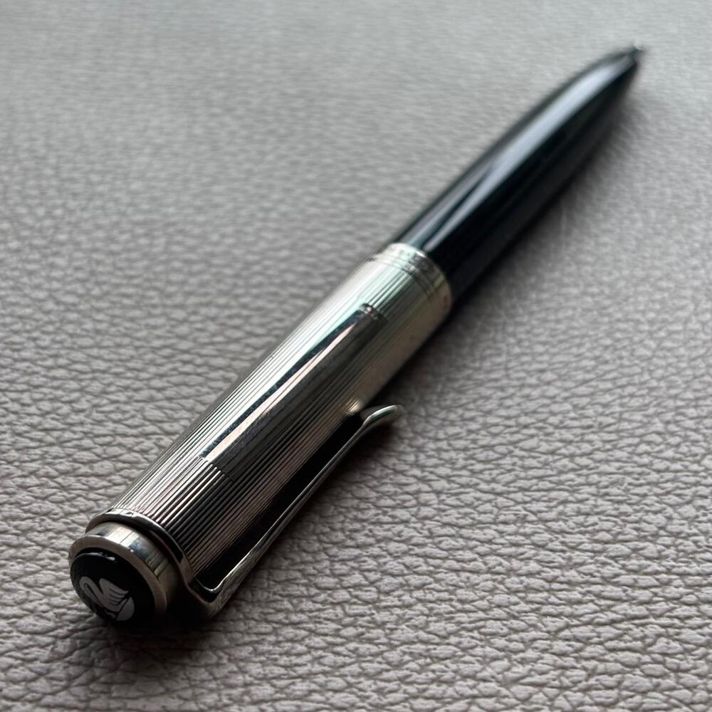 Pelikan K420 Silver Black Ballpoint Pen Discontinued Rare