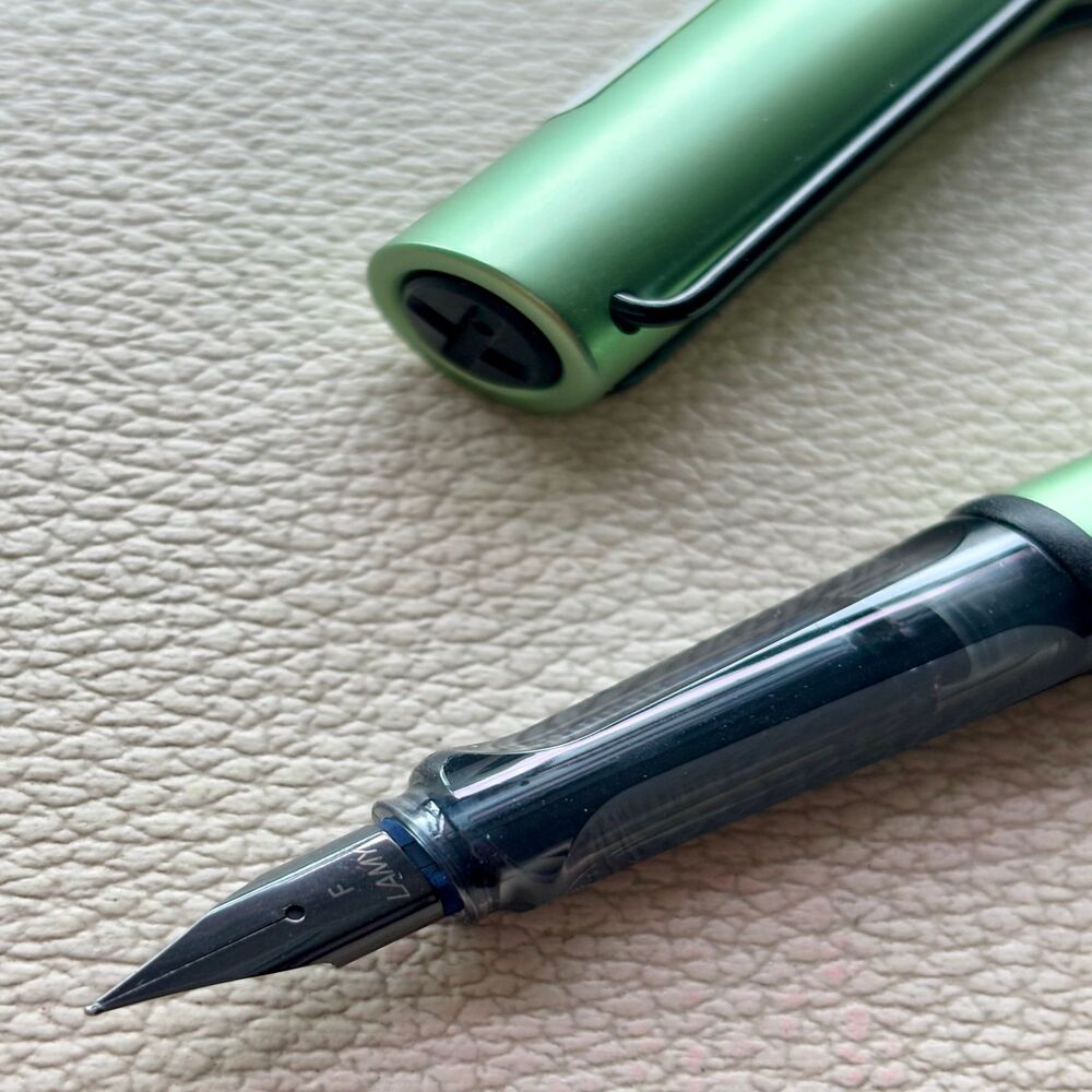 Lamy Silver Green Black Clip AL Star Fountain Pen + Ballpoint Pen Discontinued