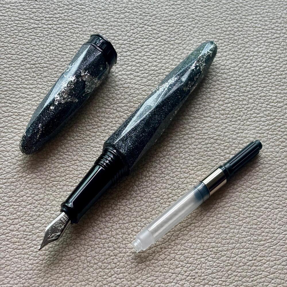 Benu Briolette Silver Ore Fountain Pen Discontinued