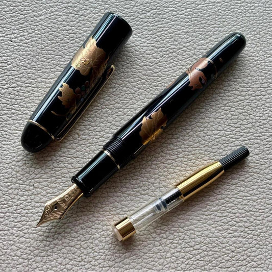 Platinum 3776 Maki-e Squirrel And Grapes Fountain Pen 18k Gold nib.