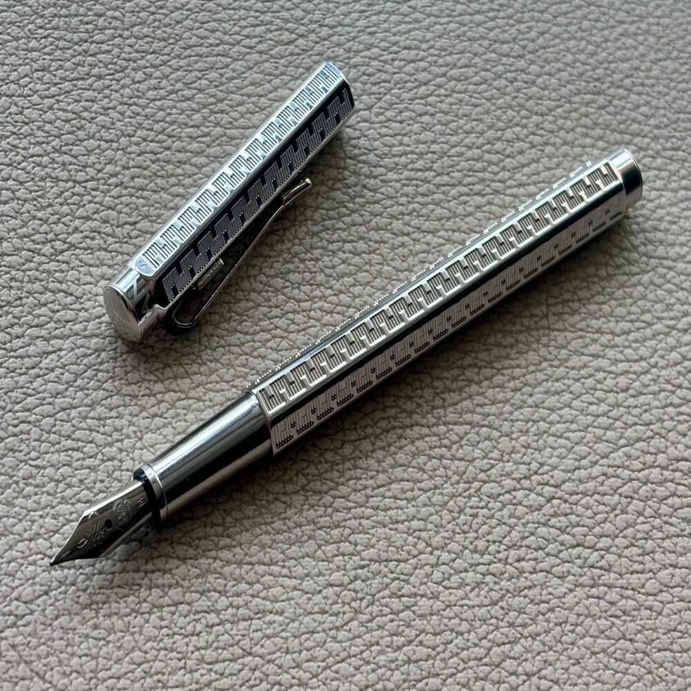 Caran d'Ache Silver Plated Rhodium Coated Ecridor Type 55  Fountain Pen