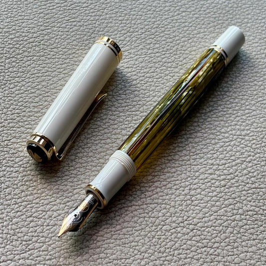 Pelikan M400 Tortoise White Fountain Pen (OLD LOGO)