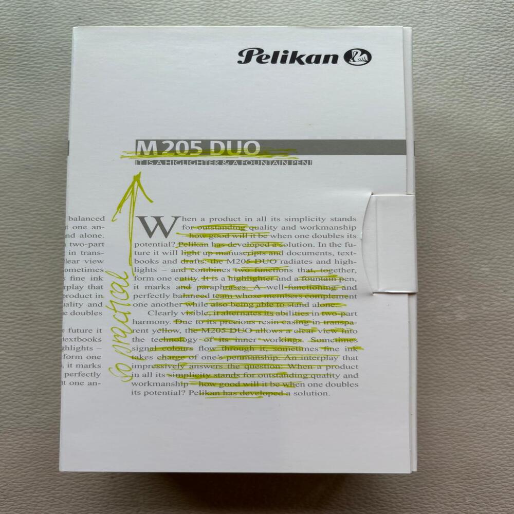 Pelikan M205 Yellow Highlighter Fountain Pen Set Special Edition.